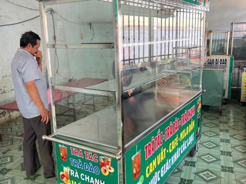 Quầy bán nước inox di dộng Long Khánh